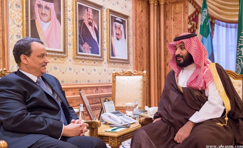 ولي ولي العهد يستقبل مبعوث الأمم المتحدة لليمن