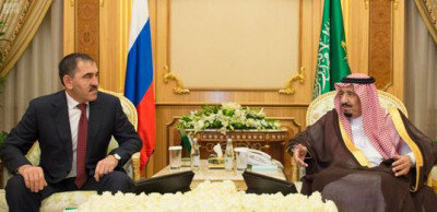 خادم الحرمين يبحث مع رئيس إنغوشيا التعاون الثنائي في مختلف المجالات