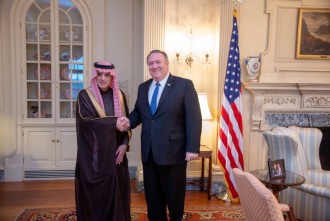 الجبير يبحث مع بومبيو تعزيز الشراكة الاستراتيجية بين المملكة والولايات المتحدة